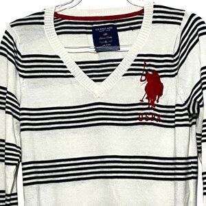 US Polo Assn Womens Pullover Sweater XL Logomania Streetwear Yachtcore Old Money